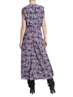 Isabel Marant Samantha Floral Stretch Silk Midi-Dress -Outlet Isabel Marant Store unnamed file 357