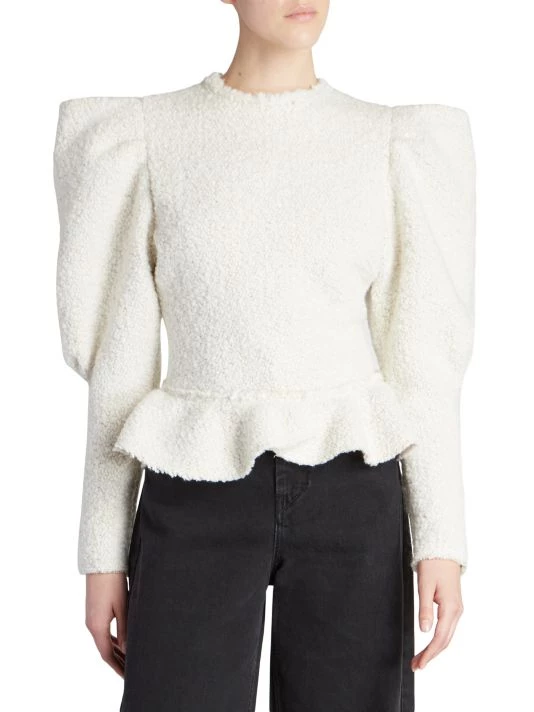 Isabel Marant Giamili Puff-Sleeve & Peplum-Hem Top 4 Isabel Marant Giamili Puff-Sleeve & Peplum-Hem Top - Image 2