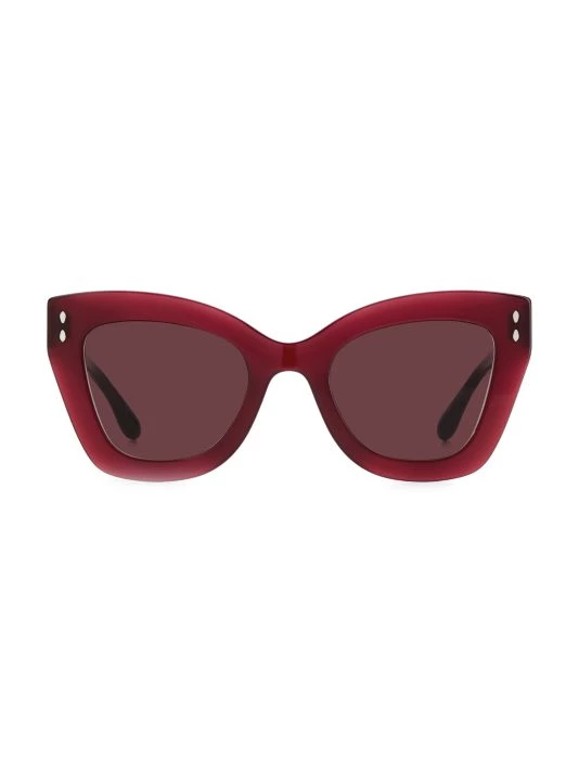 Isabel Marant 51MM Cat Eye Sunglasses Burgandy 9 Isabel Marant 51MM Cat Eye Sunglasses Burgandy - Image 7