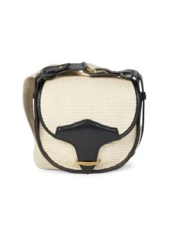Isabel Marant Botsy Raffia & Leather-Trim Shoulder Bag