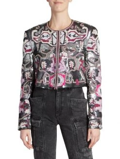 Isabel Marant Harmon Embellished Cotton Crop Jacket -Outlet Isabel Marant Store unnamed file 451