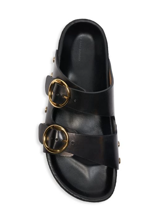 Isabel Marant Lenny Leather Buckle Slides 7 Isabel Marant Lenny Leather Buckle Slides - Image 5