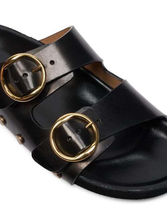 Isabel Marant Lenny Leather Buckle Slides 8 Isabel Marant Lenny Leather Buckle Slides - Image 6