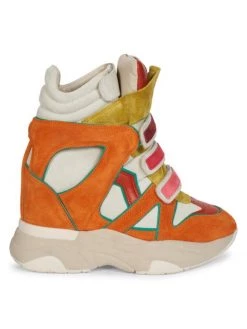 Isabel Marant Balskee Suede Wedge Sneakers