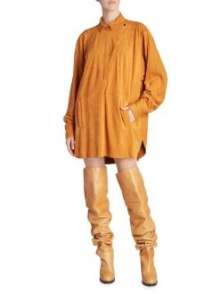 Isabel Marant Campinas Faux Suede Shirtdress -Outlet Isabel Marant Store unnamed file 539