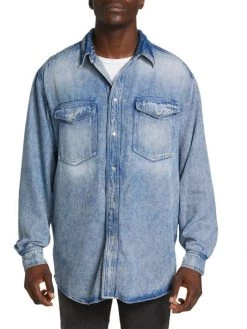 Isabel Marant Jack Long-Sleeve Denim Shirt For Men -Outlet Isabel Marant Store unnamed file 543