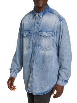 Isabel Marant Jack Long-Sleeve Denim Shirt For Men -Outlet Isabel Marant Store unnamed file 544