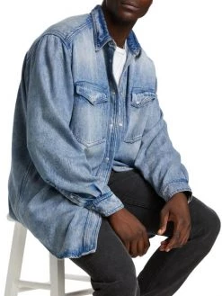 Isabel Marant Jack Long-Sleeve Denim Shirt For Men -Outlet Isabel Marant Store unnamed file 546