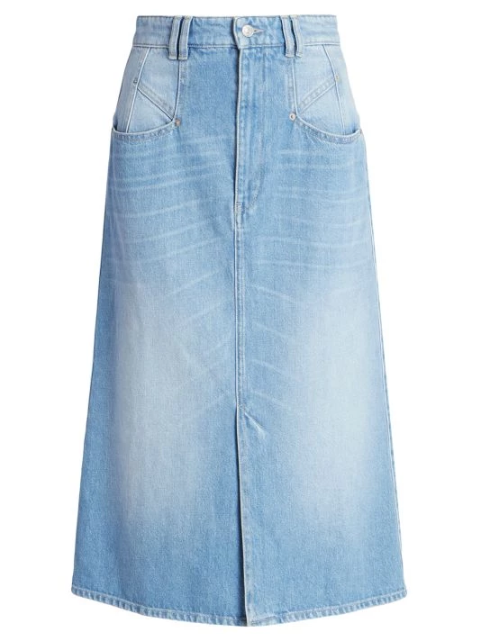 Isabel Marant Dipoma A-Line Denim Midi-Skirt 3 Isabel Marant Dipoma A-Line Denim Midi-Skirt