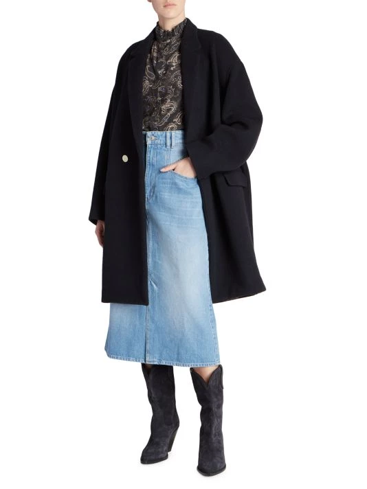 Isabel Marant Dipoma A-Line Denim Midi-Skirt 4 Isabel Marant Dipoma A-Line Denim Midi-Skirt - Image 2