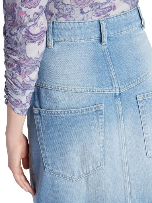 Isabel Marant Dipoma A-Line Denim Midi-Skirt 8 Isabel Marant Dipoma A-Line Denim Midi-Skirt - Image 6