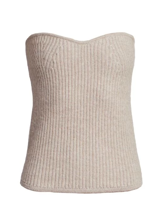 Isabel Marant Blaze Wool & Cashmere Strapless Top Anthracite 5 Isabel Marant Blaze Wool & Cashmere Strapless Top Anthracite - Image 3