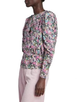 Isabel Marant Zarga Floral Silk-Blend Top -Outlet Isabel Marant Store unnamed file 597