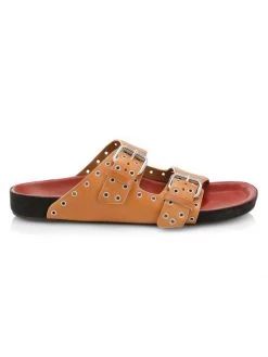 Isabel Marant Lennyo Grommet Leather Slides