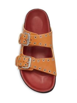 Isabel Marant Lennyo Grommet Leather Slides -Outlet Isabel Marant Store unnamed file 613