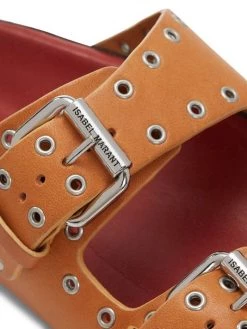 Isabel Marant Lennyo Grommet Leather Slides -Outlet Isabel Marant Store unnamed file 614