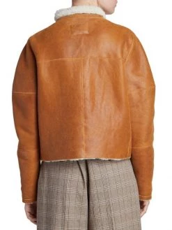 Isabel Marant Leather Shearling-Lined Jacket -Outlet Isabel Marant Store unnamed file 619