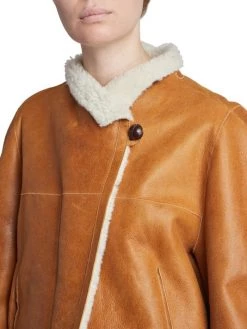 Isabel Marant Leather Shearling-Lined Jacket -Outlet Isabel Marant Store unnamed file 621