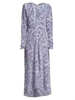 Isabel Marant Telima Paisley Silk Midi-Dress Black -Outlet Isabel Marant Store unnamed file 649