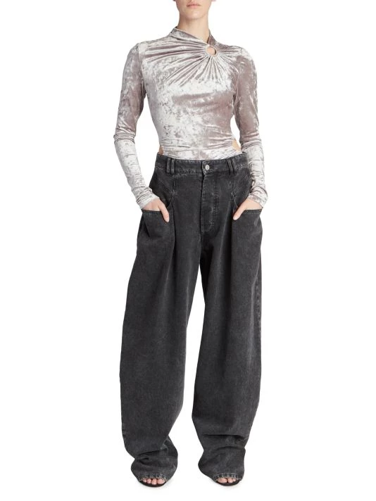 Isabel Marant Goldano Velvet O-Ring Bodysuit 4 Isabel Marant Goldano Velvet O-Ring Bodysuit - Image 2