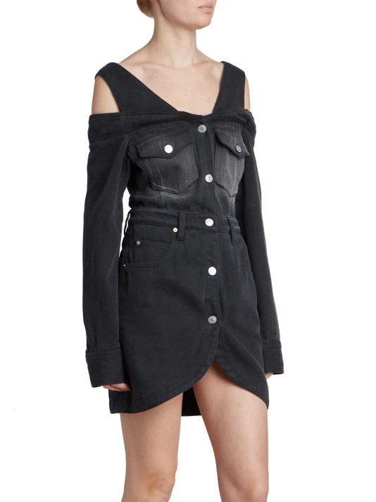 Isabel Marant Pelona Cold-Shoulder Denim Minidress 6 Isabel Marant Pelona Cold-Shoulder Denim Minidress - Image 4