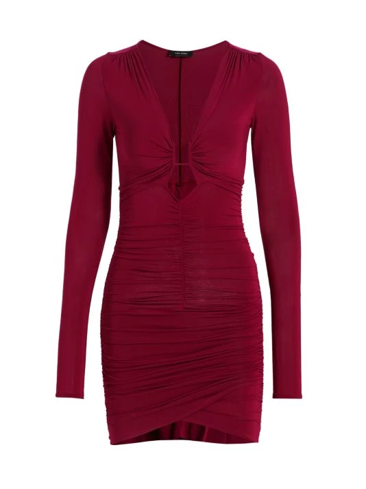 Isabel Marant Jordana Ruched Body-Con Minidress Black 5 Isabel Marant Jordana Ruched Body-Con Minidress Black - Image 3