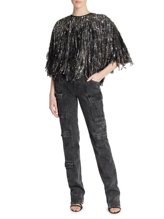Isabel Marant Peonia Fringed Silk Blouse 4 Isabel Marant Peonia Fringed Silk Blouse - Image 2