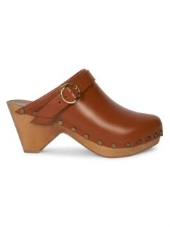 Isabel Marant Titya Leather Clogs Camel -Outlet Isabel Marant Store unnamed file 741