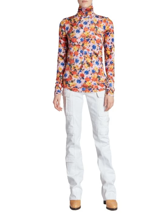 Isabel Marant Giloyela Velvet Turtleneck Top Orange 4 Isabel Marant Giloyela Velvet Turtleneck Top Orange - Image 2