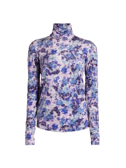 Isabel Marant Giloyela Velvet Turtleneck Top Orange 6 Isabel Marant Giloyela Velvet Turtleneck Top Orange - Image 4