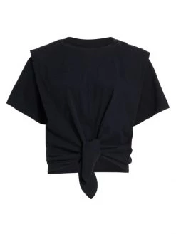 Isabel Marant Zelikia Tie-Front T-Shirt White 9 Isabel Marant Zelikia Tie-Front T-Shirt White -Outlet Isabel Marant Store unnamed file 772