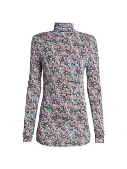 Isabel Marant Joyela Floral Turtleneck Top Pink 9 Isabel Marant Joyela Floral Turtleneck Top Pink -Outlet Isabel Marant Store unnamed file 778