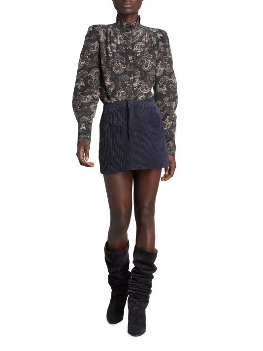 Isabel Marant Lamia Paisley Silk Button-Front Blouse 4 Isabel Marant Lamia Paisley Silk Button-Front Blouse - Image 2
