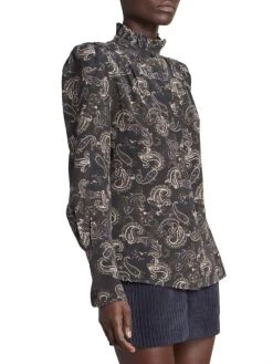 Isabel Marant Lamia Paisley Silk Button-Front Blouse 11 Isabel Marant Lamia Paisley Silk Button-Front Blouse -Outlet Isabel Marant Store unnamed file 850