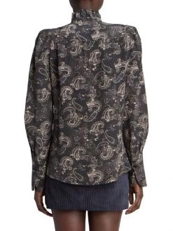 Isabel Marant Lamia Paisley Silk Button-Front Blouse 12 Isabel Marant Lamia Paisley Silk Button-Front Blouse -Outlet Isabel Marant Store unnamed file 851