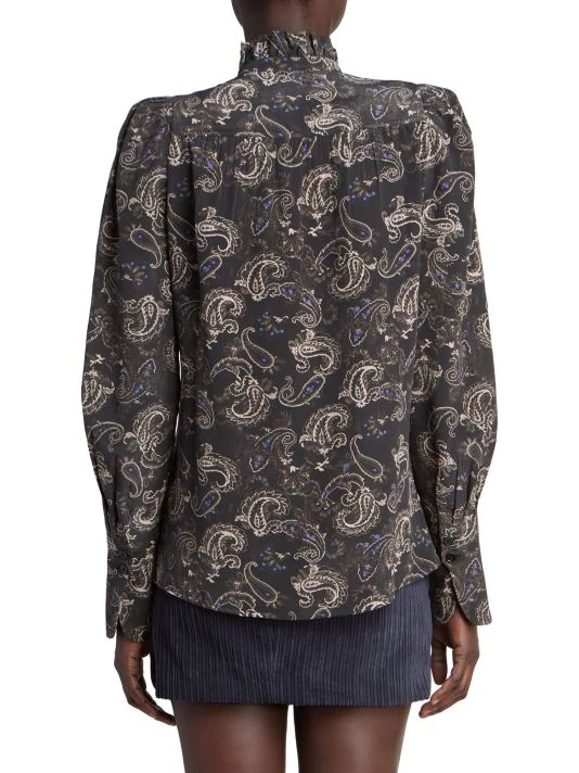 Isabel Marant Lamia Paisley Silk Button-Front Blouse 7 Isabel Marant Lamia Paisley Silk Button-Front Blouse - Image 5
