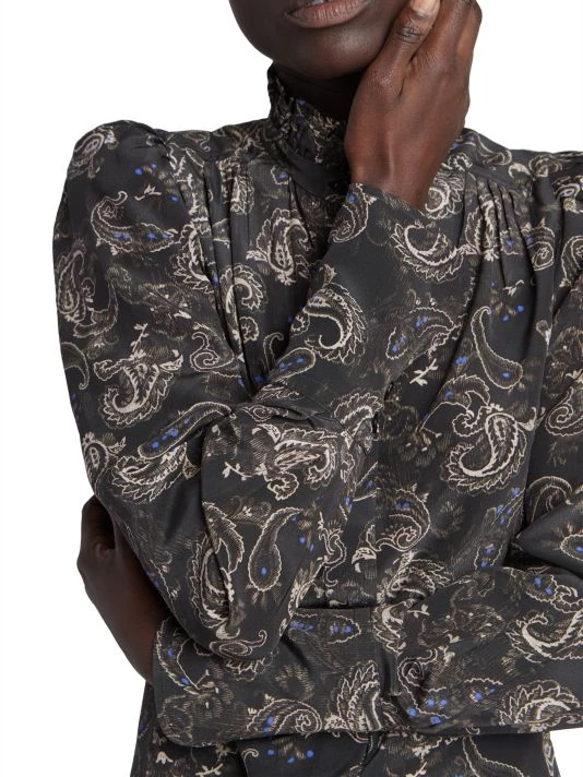 Isabel Marant Lamia Paisley Silk Button-Front Blouse 8 Isabel Marant Lamia Paisley Silk Button-Front Blouse - Image 6