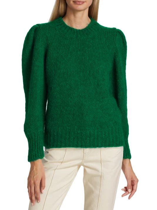 Isabel Marant Emma Puff-Sleeve Crewneck Sweater 4 Isabel Marant Emma Puff-Sleeve Crewneck Sweater - Image 2