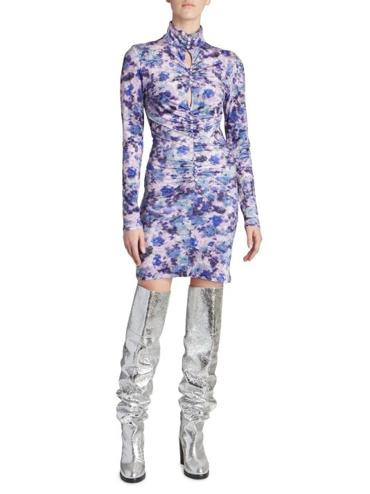 Isabel Marant Gram Floral-Print Velvet Minidress 4 Isabel Marant Gram Floral-Print Velvet Minidress - Image 2