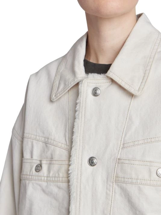 Isabel Marant Paoleta Faux Fur & Denim Jacket 8 Isabel Marant Paoleta Faux Fur & Denim Jacket - Image 6
