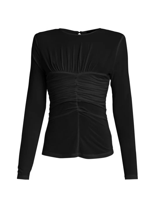 Isabel Marant Jalila Ruched Jersey Top Black 5 Isabel Marant Jalila Ruched Jersey Top Black - Image 3