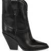 Isabel Marant Leyane Leather Western Boots Burgundy -Outlet Isabel Marant Store unnamed file 910