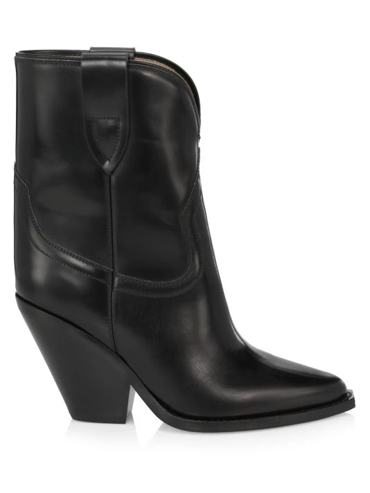 Isabel Marant Leyane Leather Western Boots Burgundy 5 Isabel Marant Leyane Leather Western Boots Burgundy - Image 3