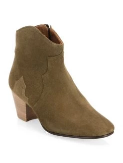 Isabel Marant Dicker Suede Western Booties Faded Black -Outlet Isabel Marant Store unnamed file 922