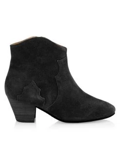 Isabel Marant Dicker Suede Western Booties Faded Black -Outlet Isabel Marant Store unnamed file 923