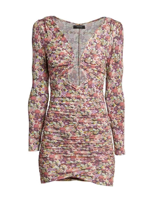 Isabel Marant Jordana Floral Ruched Minidress 3 Isabel Marant Jordana Floral Ruched Minidress
