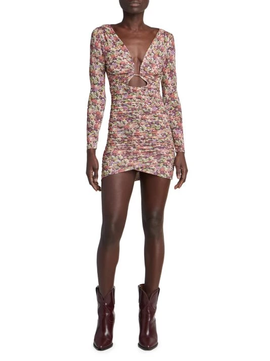 Isabel Marant Jordana Floral Ruched Minidress 4 Isabel Marant Jordana Floral Ruched Minidress - Image 2