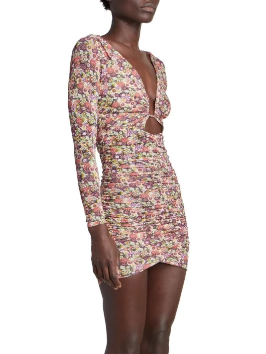 Isabel Marant Jordana Floral Ruched Minidress 6 Isabel Marant Jordana Floral Ruched Minidress - Image 4