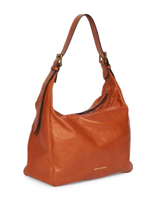 Isabel Marant Mini Niamey Leather Hobo Bag Black Gold 6 Isabel Marant Mini Niamey Leather Hobo Bag Black Gold - Image 4